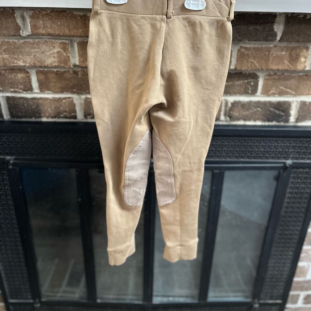 Tuff Rider horseback riding pants girls sz 8 brown w/patches. Good condition - Picture 2 of 5